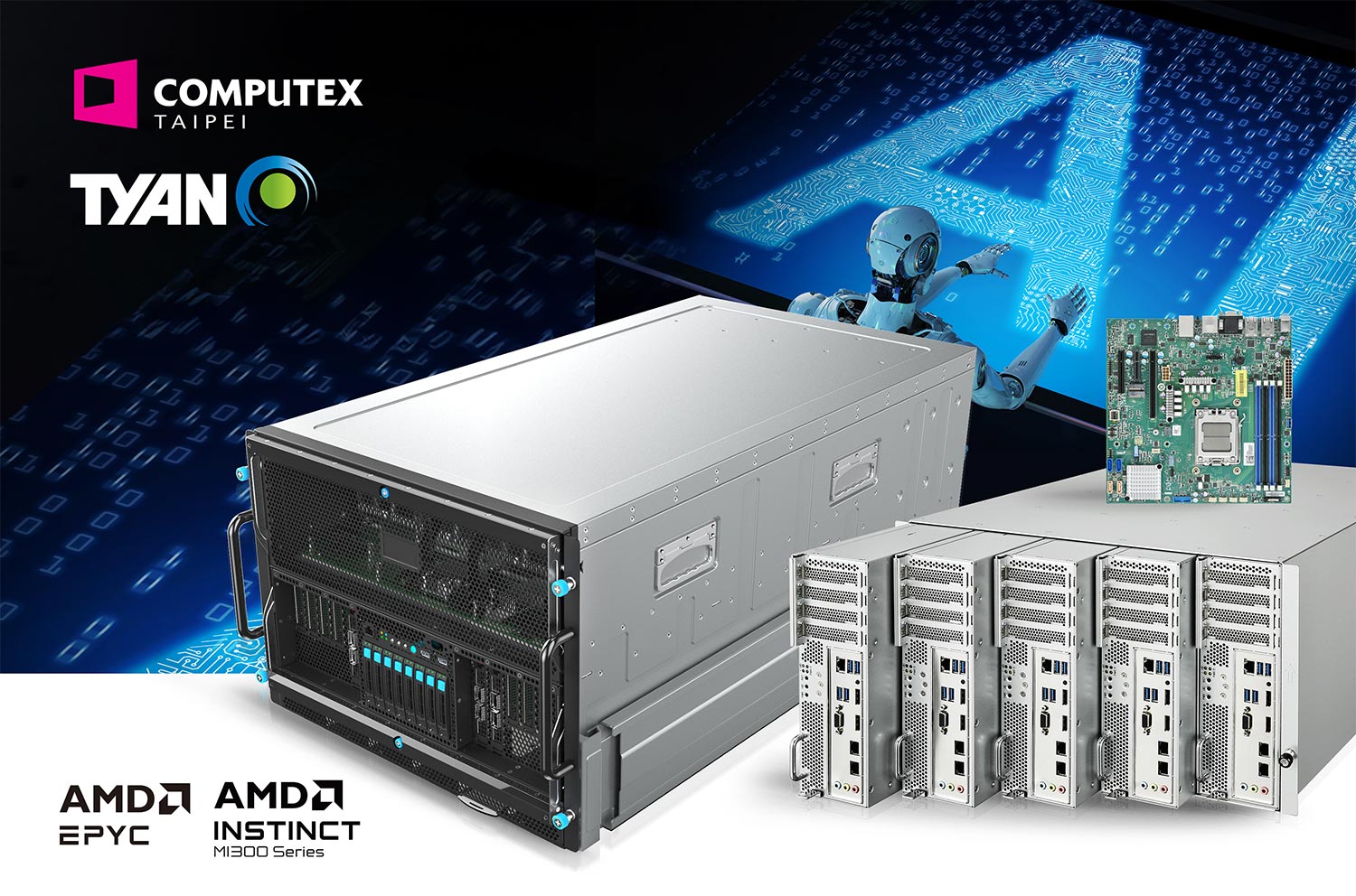 TYAN Presents AMD EPYC Server Platforms Optimized for Data Center Compute Performance and Large-Scale AI/HPC Infrastructure at COMPUTEX 2024